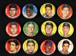 1956 Topps Pins - Lot of 12 w/ Willie Mays Gil Hodges Al Kaline Warren Spahn 