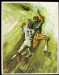 1965-66 Green Bay Packers Mobil Oil Posters - Lot of 8 (11 x 14) Incl. 4 Mailing Envelopes 