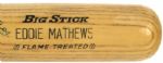 1968-70 Eddie Mathews Adirondack Professional Model Team Index Bat (MEARS A7)