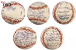 1990s A League of Their Own Multi Signed Baseballs - Lot of 9 - JSA 