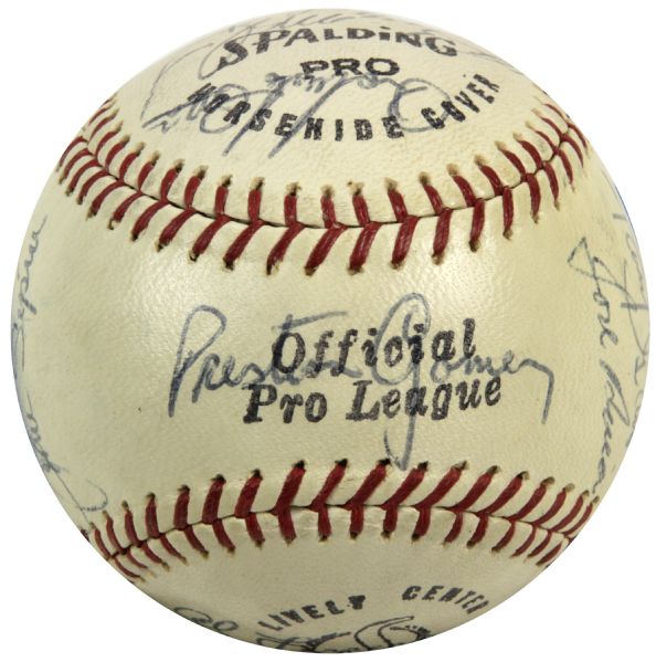 1969 San Diego Padres Team Signed Baseball Incl. 24 Sigs. With Sparky Anderson & Joe Niekro First Year of Padres - JSA 