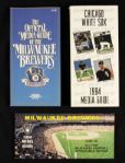 1970-94 Baseball Media Guide & Publication Collection w/ Don Larsen Signed Perfect Game Photo  & Brewers WS Program & Robin Yount Book (MEARS Auction LOA)