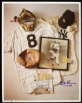 1970-94 Baseball Media Guide & Publication Collection w/ Don Larsen Signed Perfect Game Photo  & Brewers WS Program & Robin Yount Book (MEARS Auction LOA)