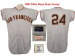 1958 Willie Mays San Francisco Giants Game Worn Road Jersey (MEARS A7.5  )