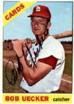 1966 Bob Uecker St. Louis Cardinals Milwaukee Braves Signed Card (MEARS Auction LOA)