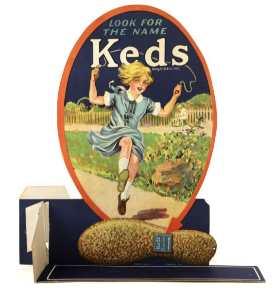 1916 Keds Shoes 15" Table Top Promotional Display From First Year of Production