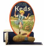 1916 Keds Shoes 15" Table Top Promotional Display From First Year of Production