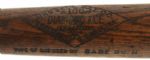 1924-30 Babe Ruth Zinn Beck Diamond Ace 100 Professional Model Game Bat (MEARS Authentic)
