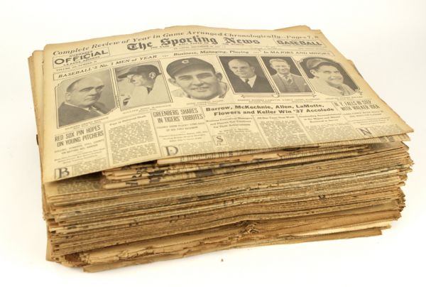 1937 The Sporting News Newspaper Collection - Lot of 103