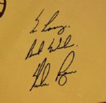 1980s Ken Griffey Jr. & Sr. Signed Poster & Nolan Ryan Signed Poster (MEARS Auction LOA) 