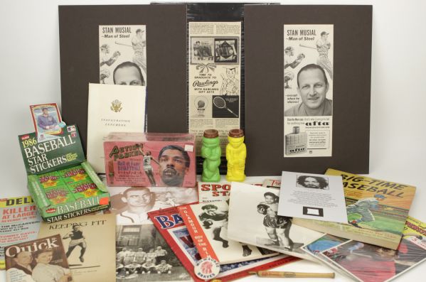 Baseball Sports Memorabilia Collection w/Herbert Hoover Signed Envelope & Baseball Publications
