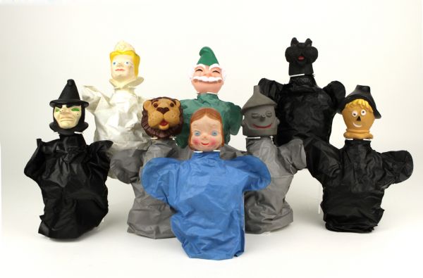 1960s Wizard of Oz Characters 10" Hand Puppets - Set of 8