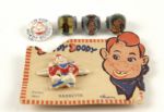 1950's Howdy Doody Grab Bag Lot Rings Buttons Pins Advertisements Birthday Cake Topppers