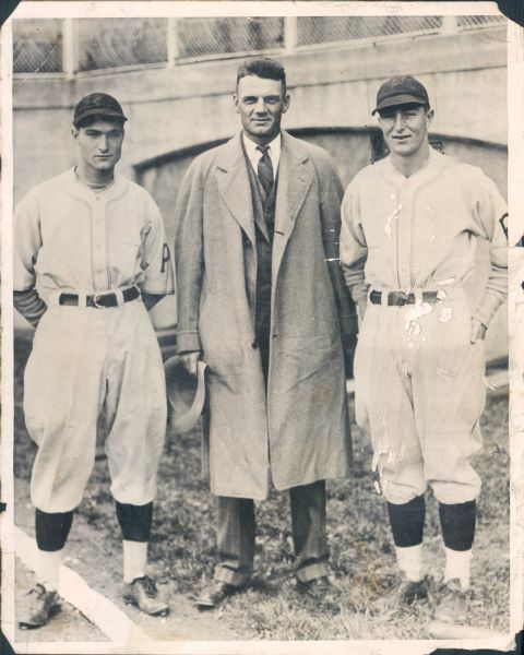 1927-41 Lloyd & Paul Waner Pittsburgh Pirates "Boston Herald Archives" Original Photos (Boston Herald Hologram/MEARS LOA) - Lot of 3