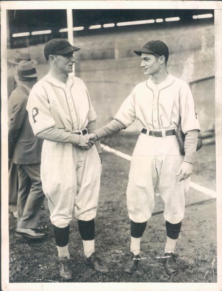 1927 Lloyd & Paul Waner Pittsburgh Pirates "Boston Herald Archives" Original 6" x 8" Photo (Boston Herald Hologram/MEARS LOA)