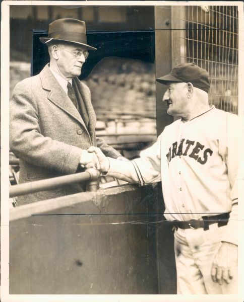 1937 Honus Wagner Pittsburgh Pirates "Boston Herald Archives" Original 8" x 10" Photo (Boston Herald Hologram/MEARS LOA)