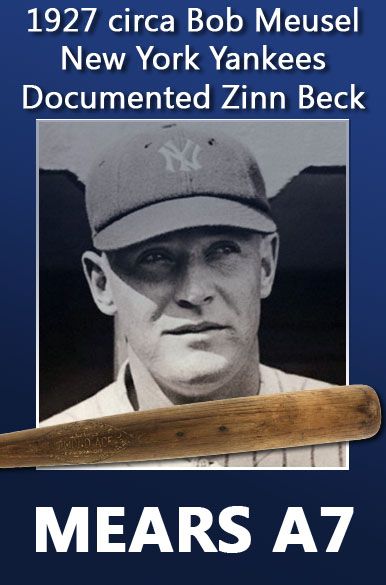 1925-30 Bob Meusel 100 Diamond Ace Professional Model Game Used Bat (MEARS A7) 1927 Yankees era
