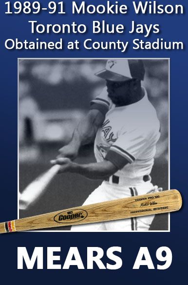 1989-91 Mookie Wilson Cooper Professional Model Game Used Bat (MEARS A8)