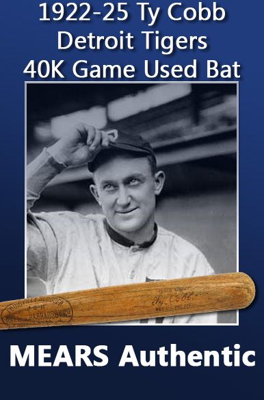 1922-25 Ty Cobb H&B Louisville Slugger 40K Professional Model Game bat (DIRECT FROM THE LOUISVILLE SLUGGER FIND)