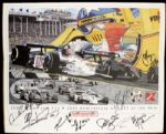 2000 Miller Lite 225 22 1/2" x 18" Poster Signed by Heli Castroneves & Robin Yount - JSA 