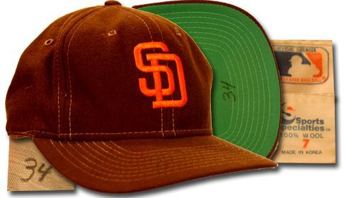 1985-86 San Diego Padres #34 Jack Krol Game Worn Cap (MEARS Auction LOA)