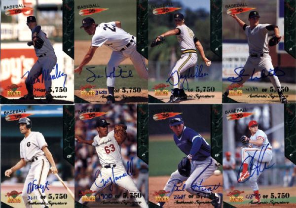 1995 Signature Rookies Signed Baseball Signed Card - Lot of 16 Certified 