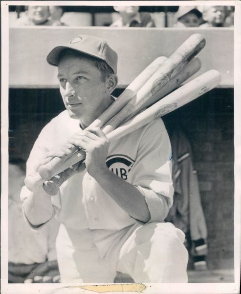 1946-53 Eddie Waitkus Philadelphia Phillies  "TSN Collection Archives" Original 8" x 10" Photo - Lot of 3 (Sporting News Collection Hologram/MEARS Photo LOA)