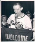 1946-53 Eddie Waitkus Philadelphia Phillies  TSN Collection Archives Original 8 x 10 Photo - Lot of 3 (Sporting News Collection Hologram/MEARS Photo LOA)