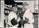 1964 Mickey Mantle New York Yankees & Ken Boyer St. Louis Cardinals  "Boston Herald Collection Archives" Original 7" x 9" Photo (Boston Herald Archives Hologram/MEARS Photo LOA)