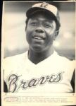 1974 Hank Aaron Atlanta Braves "Boston Herald Collection Archives" Original 7" x 10" Photo (BH Hologram/MEARS LOA)