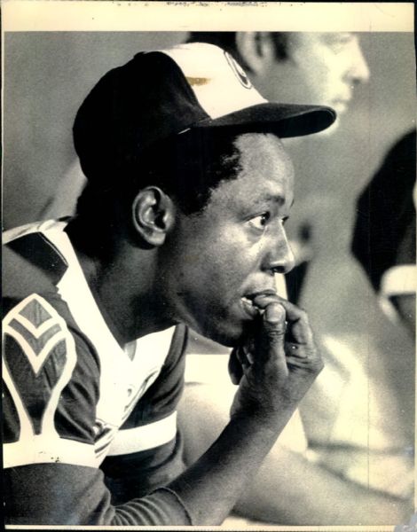 1973 Hank Aaron Atlanta Braves "Boston Herald Collection Archives" Original 7" x 9" Photo (BH Hologram/MEARS LOA)