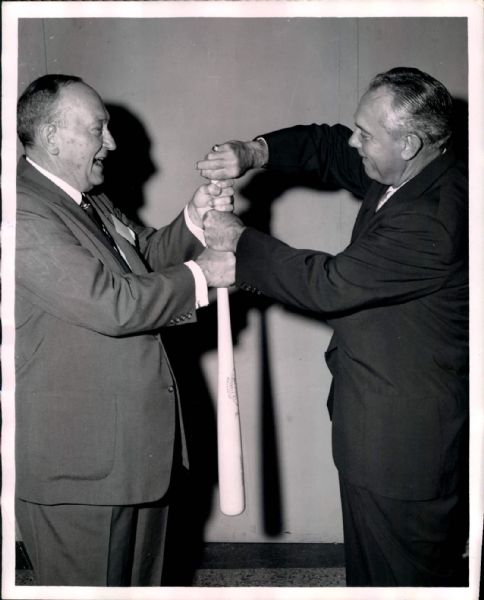 1957 Ty Cobb & Bill Terry "TSN Collection Archives" Original 8" x 10" Photo (Sporting News Collection Hologram/MEARS LOA)