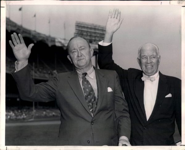 1955 Ty Cobb Tris Speaker Old Timers Day "TSN Collection Archives" Original 8" x 10" Photo (Sporting News Collection Hologram/MEARS LOA)