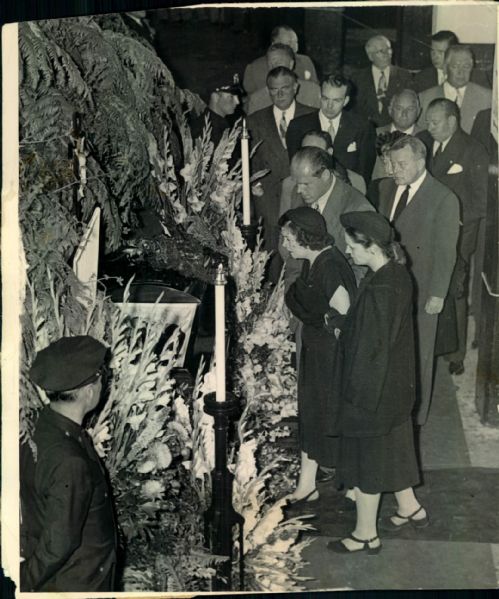 1948 Mrs. Babe Ruth at Her Husbands Funeral "Boston Herald Collection Archives" Original 8" x 9.5" Photo (BH Hologram/MEARS LOA)