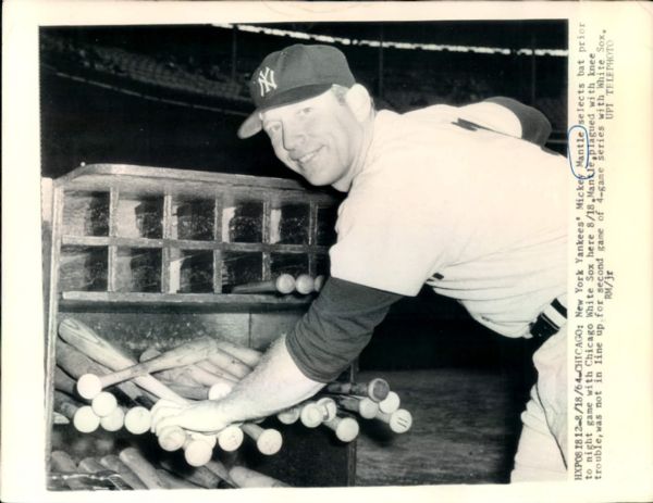 1964 Mickey Mantle New York Yankees "Boston Herald Collection Archives" Original 7" x 9" Photo (BH Hologram/MEARS LOA)