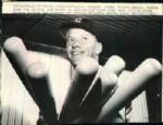 1959-63 Mickey Mantle New York Yankees "Boston Herald Collection Archives" Original Photos (BH Hologram/MEARS LOA) - Lot of 2