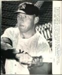 1959-63 Mickey Mantle New York Yankees Boston Herald Collection Archives Original Photos (BH Hologram/MEARS LOA) - Lot of 2