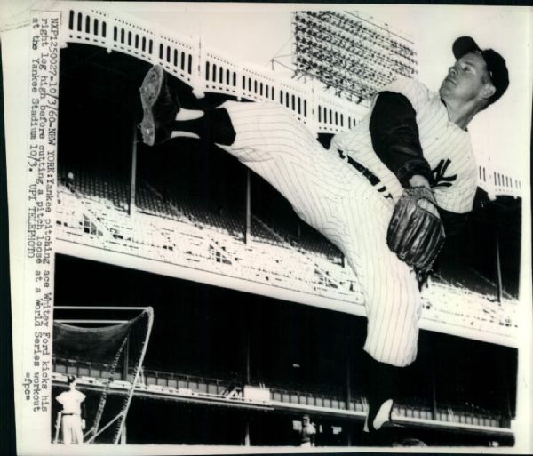 1960 Whitey Ford New York Yankees "Boston Herald Collection Archives" Original 6.5" x 8" Photo (BH Hologram/MEARS LOA)