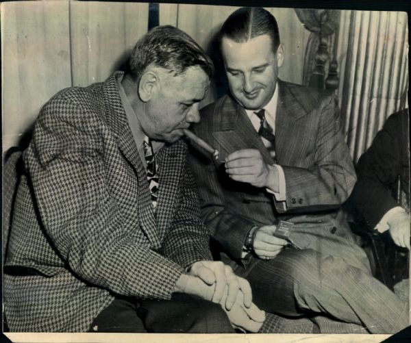 1947 Babe Ruth Benson Ford "Boston Herald Collection Archives" Original 7.5" x 9" Photo (BH Hologram/MEARS LOA)