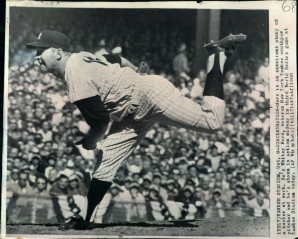 1958-70 Whitey Ford New York Yankees "Boston Herald Collection Archives" Original Photos (BH Hologram/MEARS LOA) - Lot of 3