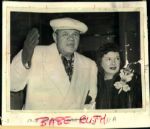 1947-48 Babe Ruth New York Yankees Boston Herald Collection Archives Original Photos (BH Hologram/MEARS LOA) - Lot of 4