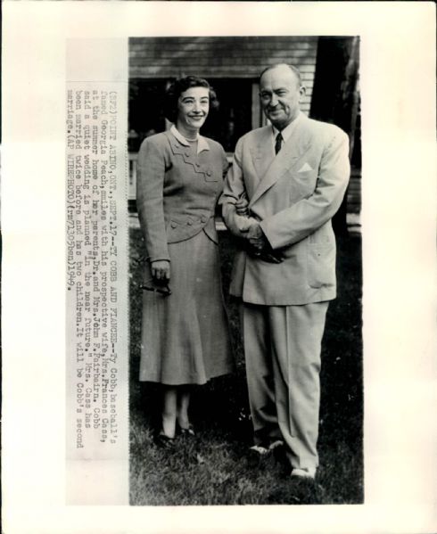 1949 Ty Cobb Detroit Tigers  "Seattle Times Archives" Original 8" x 10" Photo (Seattle Times Hologram/MEARS LOA)