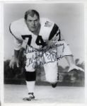 1969 Merlin Olsen Los Angeles Rams Signed 8" x 10" Promotional Photo & Fran Tarkenton Minnesota Vikings Signed Parchment- JSA 