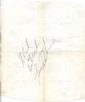 1969 Merlin Olsen Los Angeles Rams Signed 8 x 10 Promotional Photo & Fran Tarkenton Minnesota Vikings Signed Parchment- JSA 