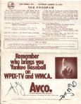 1973 New York Yankees Old Timers' Day Signed Program w/Gale Sayers & Ron Johnson Sigantures - JSA 