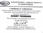 1990s Bobby Thomson New York Giants Signed 8 x 10 - Steiner Hologram