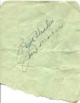 1950s-60s Joe DiMaggio New York Yankees Vintage Signed 4" x 5 1/2" Parchment - JSA