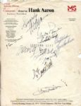 1974 Hank Aaron Banquet Program Signed by Satchel Paige Althea Gibson & Others - JSA 