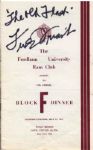 1971 Frankie Frisch St. Louis Cardinals Signed Fordham University Dinner Program - JSA 