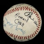 1973 Multi Signed Baseball w/13 Sigs. Incl. Howard Cosell Gale Sayers - JSA